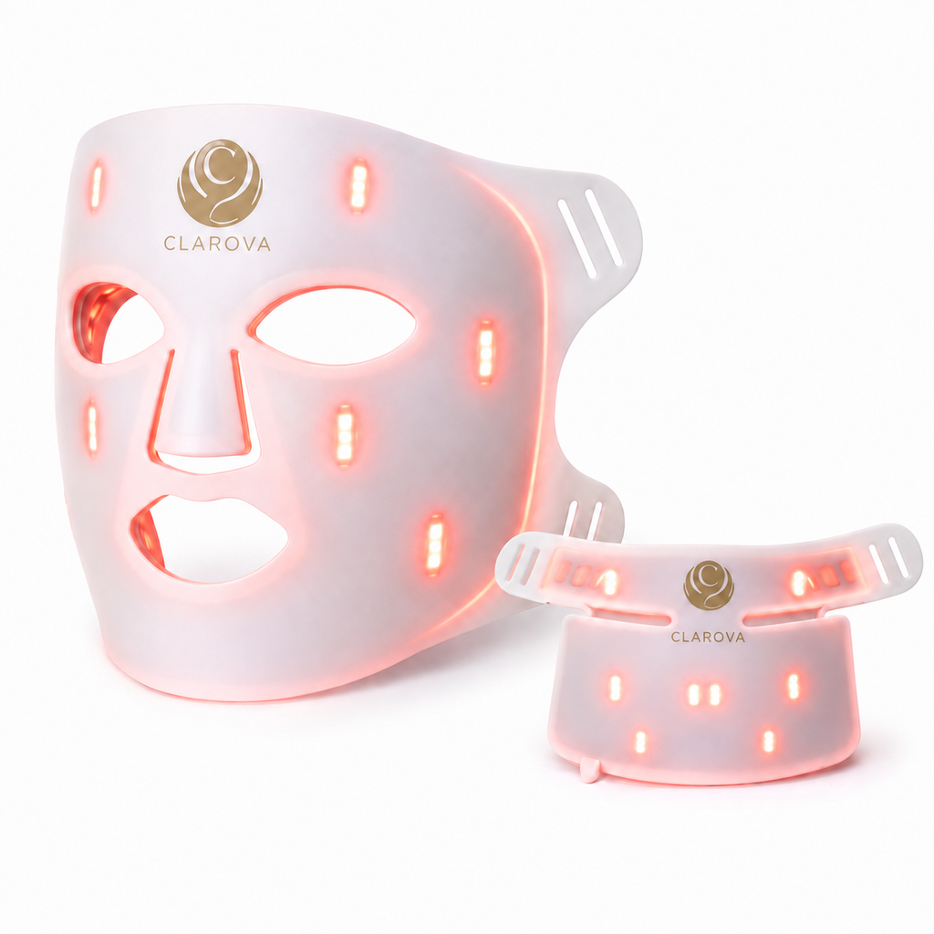 Clarova LED Face & Neck Silicone Mask – 234 LEDs – Red 630nm, Blue 415nm & NIR 830nm
