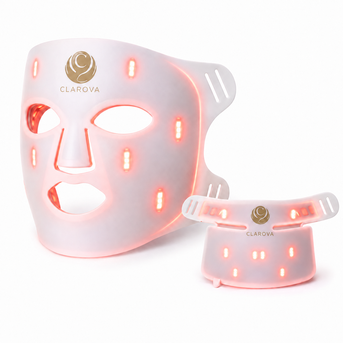 Clarova LED Face & Neck Silicone Mask – 234 LEDs – Red 630nm, Blue 415nm & NIR 830nm